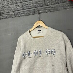 Vintage 90s USA Made Graphic Sweatshirt 01 01 00 The Mark of The Millennium L